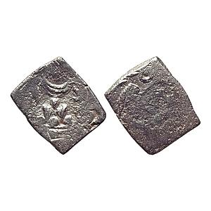 Ancient, Archaic Series, Punch Marked Coinage, Saurashtra Janapada, Silver "1/4 Karshapana