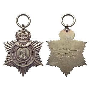 Indian Title Badge, George V, Rao Bahadur, Silver Badge