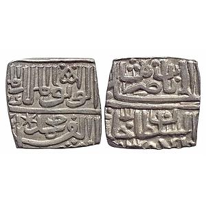 Malwa Sultan, Muhammad Shah II, "Abu-l-Fath type", Silver Square "1/2 Tanka"