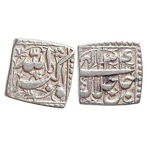 Mughal, Akbar, Mintless & Monthless type, Silver Square Rupee