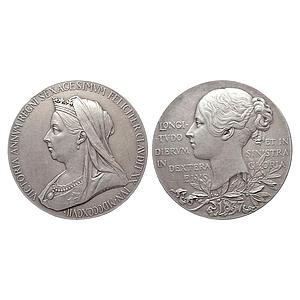 United Kingdom, Medallion, Victoria Diamond Jubilee 60th Anniversary of the Accession of Q