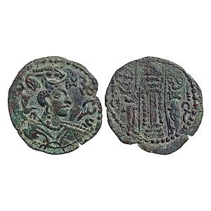 Ancient, Hephthalites (White Huns), Nezak Huns, Napki Malek, Billon Drachma from Kabul Val