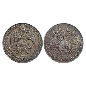 Mexico, Federal Republic, 1881 AD, Silver (.903) 8 Reales