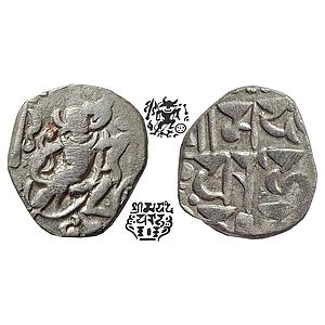 Successors of Bhoja Gurjara Pratihara, Bhoja I, Silver Adivaraha drachm (Dramma)