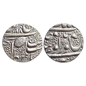 IK, Sikh Empire, Ranjit Singh, VS 1880, AD 1823, "Nanakshahi" couplet, Amritsar Mint, Silv