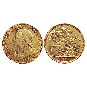 Australia, Victoria, 1899 AD, Melbourne Mint, Gold Sovereign