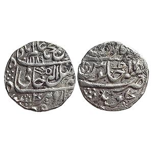 IPS Dholpur State Chhatrapat Singh INO Shah Alam II Gohad Mint Silver Rupee