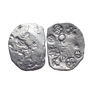 Ancient, Punch Marked Coinage from Middle Ganga Valley, Kosala Mahajanapada, Silver Vimsha