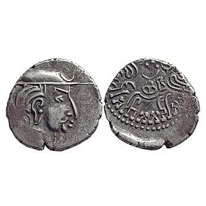 Ancient Western Kshtrapas Kardamaka Dynasty Damasena son of Rudrasimha I Bombay type Silve