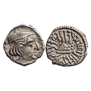 Ancient Western Kshatrapas Kardamaka Dynasty Yashodaman II son of Rudrasimha II Silver Dra