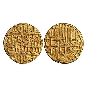 Mughal Akbar Dar us-Sultanate Lahore Mint Gold Mohur