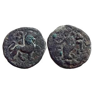 Ancient Indo Scythians Azes Copper Unit