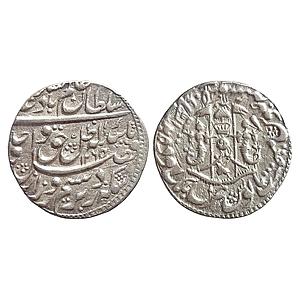 Awadh State Wajid Ali Shah Mulk Awadh Bait us-Sultanat Lakhnau Mint Silver Rupee