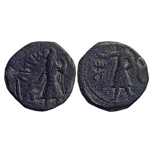 Ancient Kushanas Kanishka I Mithra type Copper Tetra Drachm