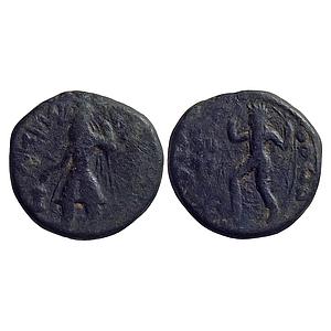 Ancient Kushanas Kanishka I Vado Type Copper Tetra Drachm