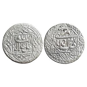 Mughal Akbar Ahmedabad Mint Ilahi Month Mihr Libra Silver Rupee