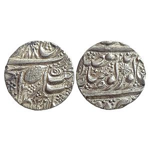 IK Sikh Empire Ranjit Singh VS 1880 1823 AD Amritsar Mint Nanakshahi Couplet Silver Rupee