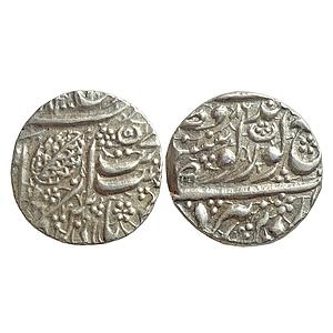 IK Sikh Empire Ranjit Singh VS 1884 / (18)86 1827 AD Amritsar Mint Nanakshahi Couplet Silv