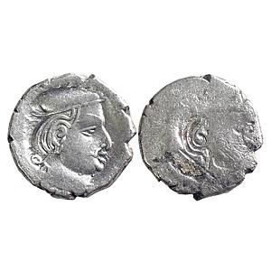 Ancient Western Kshtrapas Kardamaka family Rudrasena II son of Viradaman A brockage (lakhi