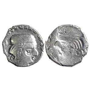Ancient Western Kshtrapas Kardamaka Family Bhartrudaman son of Rudrasena II A brockage (la