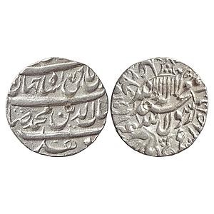 Mughal Shah Jahan Delhi Mint Silver Rupee