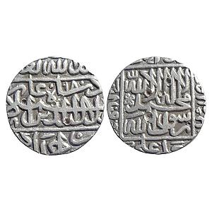 Mughal Akbar Ahmedabad Mint Silver Rupee