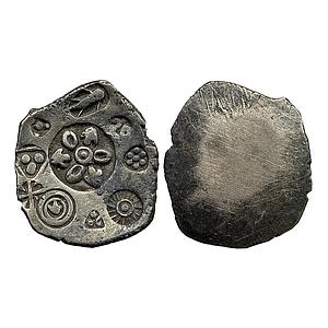 Ancient Punch Marked Coinage Silver PMC from lower Middle Ganga Valley Magadha Mahajanapad