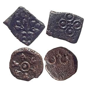 Ancient Post Mauryan Malwa region Early Die struck coins Set of two Copper Units