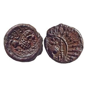 Ancient Deccan Prithvimaharaja Vishnukundin fabric Copper Alloy Unit