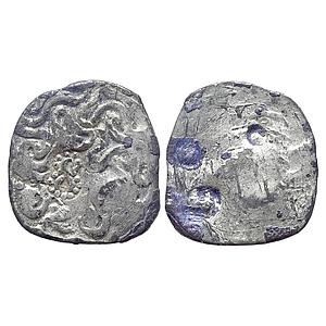 Ancient Punch Marked Coinage Whorl coin type of the Northern Upper Ganga region Silver PMC