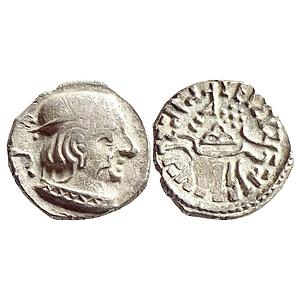 Ancient Western Kshatraps Kardamaka family Gujarat Rudrasimha II son of Jivadaman Silver D