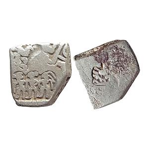 Ancient Archaic Series Punch Marked Coinage Magadha imperial Series Three human figures Si