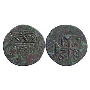 Indo Portuguese Diu Jose 1768 AD Copper Atia