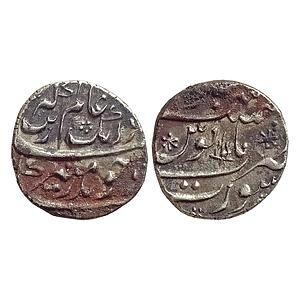 Mughal Aurangzeb Surat Mint Silver 1/2 Rupee