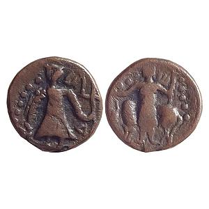 Ancient Kushanas Later Rulers Vasudeva I Inspired type Copper Unit