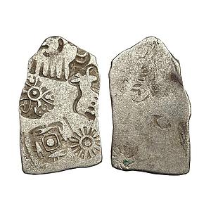 Ancient Punch Marked Coinage Mauryan PMC Magadha Imperial Series III Silver Karshapana Pun