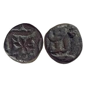 Mughal Akbar Dar al khilafat Gorakhpur Mint Copper Damri 1/8 dam