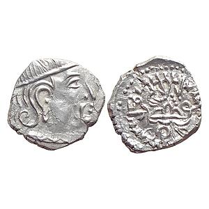 Ancient Traikutakas Madhyamasena Silver Dramma
