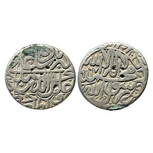 Mughal Akbar Hazrat Delhi Mint Silver Rupee