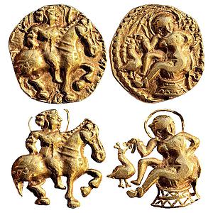 Ancient Guptas Kumara Gupta Horseman type Gold Dinar