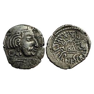 Ancient Western Kshatraps Kardamaka family Gujarat Damasena son of Rudrasimha I Silver Dra