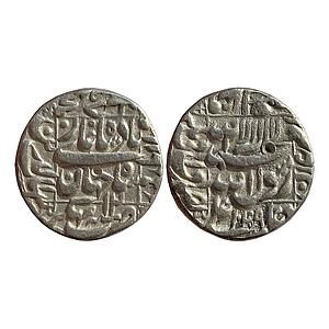 Mughal Shah Jahan Bhakkar Mint Silver Rupee