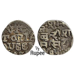 IPS Bundi State Ram Singh INO Queen Victoria Silver 1/2 Rupee