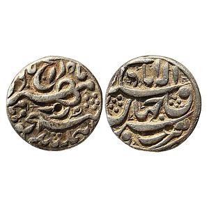 Mughal Akbar Rebellion Issue of Jahangir Allahabad Mint Bagharb -O- Sharq Couplet Silver R