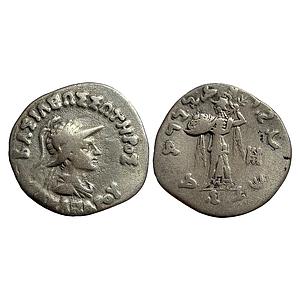Ancient Indo Greek Menander I Silver Drachm