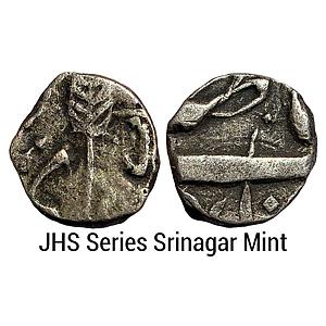 IPS Kashmir State Second Silver Series Gulab Singh Srinagar Mint with JHS Silver 1/16 Rupe