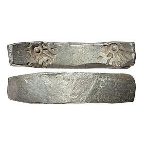 Ancient Punch Marked Coinage Gandhara Mahajanapada Bent Bar Silver 1 Shatamana