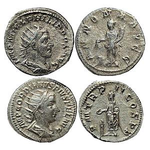 Ancient World Rome set of two coins Silver Denarius