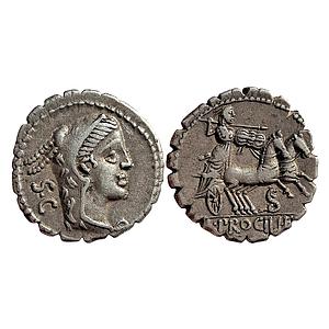 Ancient World Rome republic L. Procilius Silver Denarius
