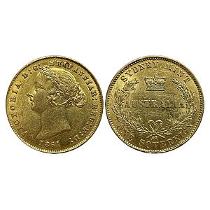 Australia Victoria 1861 AD Sydney Mint Gold Sovereign